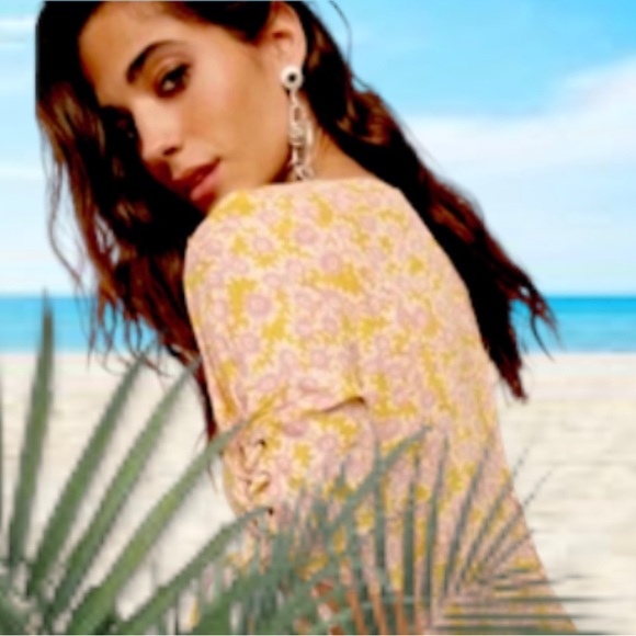 Free People Mini-Dress, Floral, Lace-Up, S - Picture 10 of 12